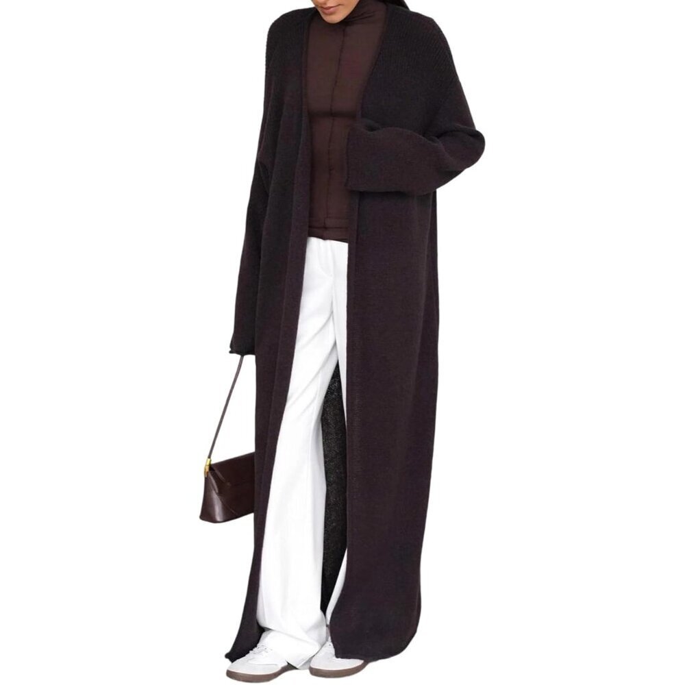 Women Long Cardigan Sweater Lightweight Open Front Casual Fall Wear Maxi Knit